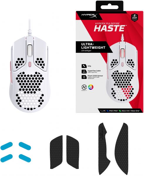  HyperX Pulsefire Haste USB, White/Pink 4P5E4AA -  13