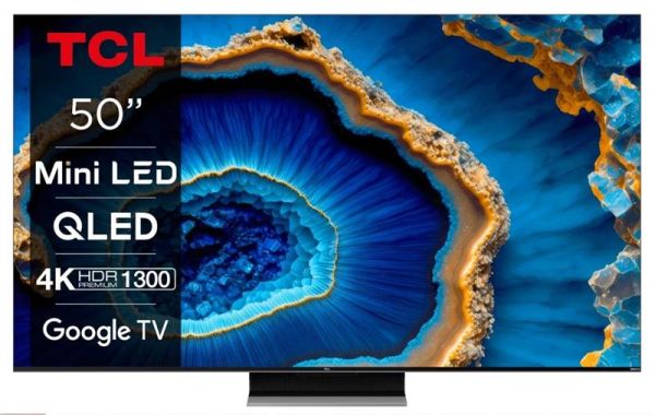 TCL  50" MiniLED 4K 144Hz Smart Google TV Titan ONKYO sound 50MQLED80 -  1