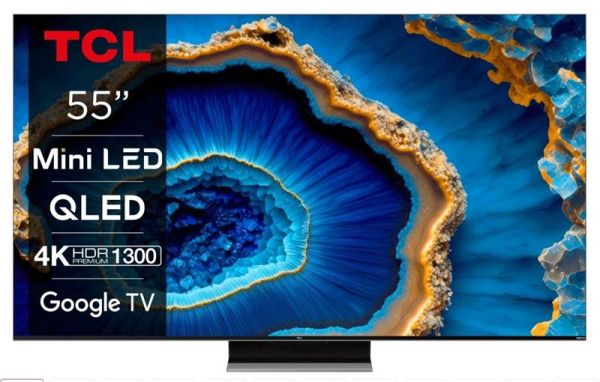  55" TCL MiniLED 4K 144Hz Smart Google TV Titan ONKYO sound 55MQLED80 -  1