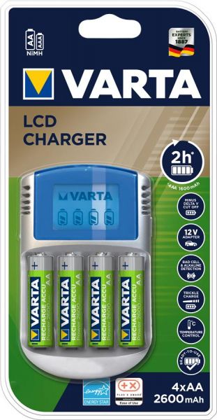   VARTA LCD Charger +  NI-MH AA 2600 , 4 . 57070201451 -  1