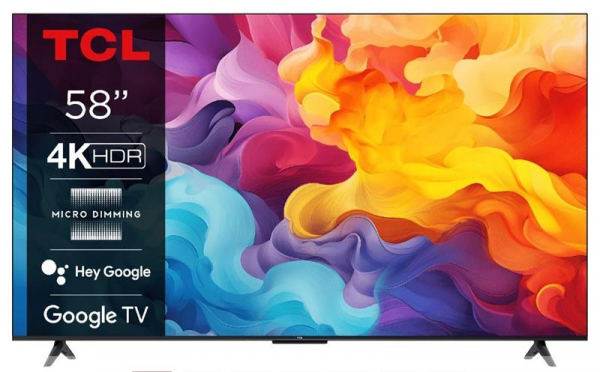  58" TCL LED 4K 60Hz Smart Google TV Titan 58V6B -  1