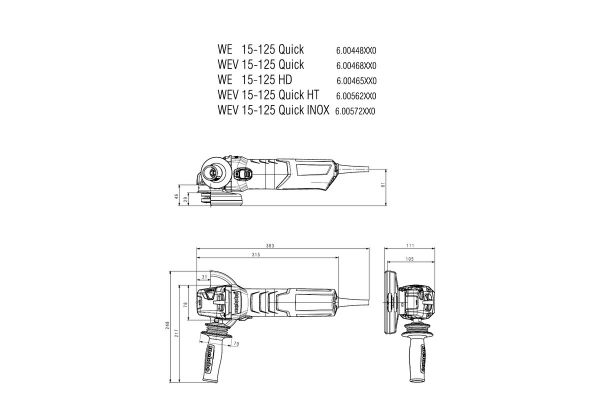   Metabo WEV 15-125 Quick 600468000 -  5