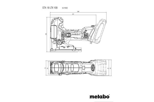 Metabo  STA 18 LTX 100 , 18, 22, 550-2800/, 1.9,     601002890 -  3