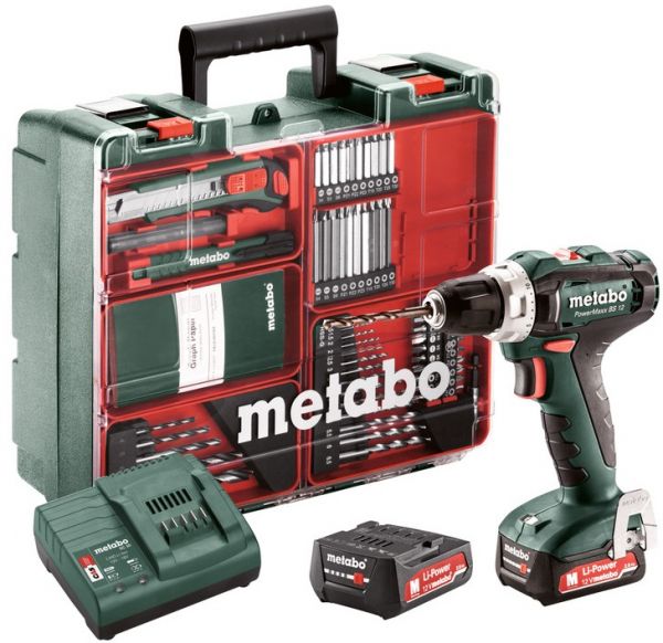 - Metabo PowerMaxx SB 12 Set, 2x2A, ,   601036870 -  1