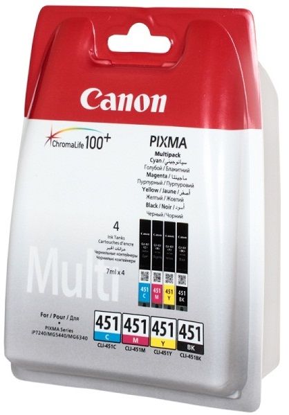  Canon No.451:  Canon CLI-451 Cyan/Magenta/Yellow/Black Multi Pack 6524B004 -  1