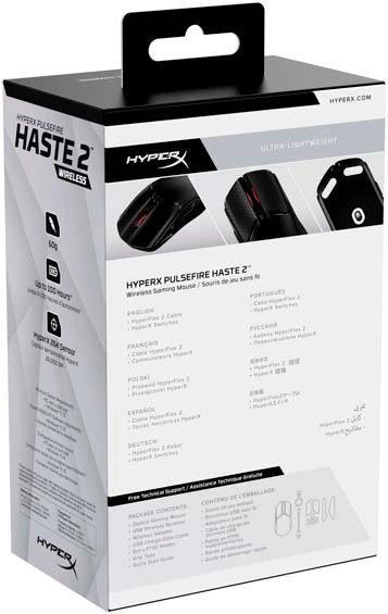  HyperX Pulsefire Haste 2 WL, Black 6N0B0AA -  17