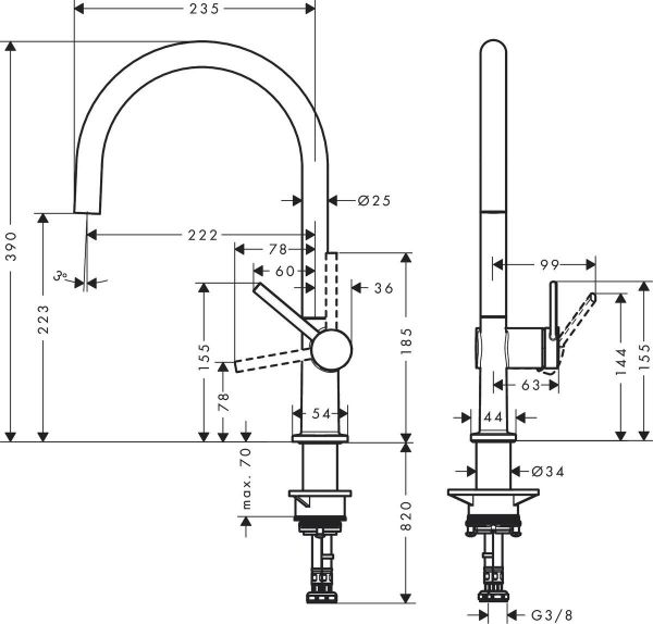    Hansgrohe Talis M54, . - 235, , 1 , KM220,  72804000 -  2