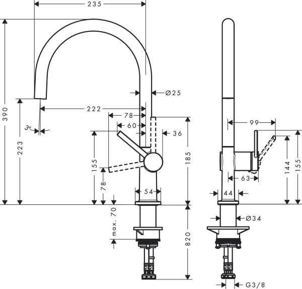    Hansgrohe Talis M54, . - 235, , 1 , KM220,   72804670 -  2