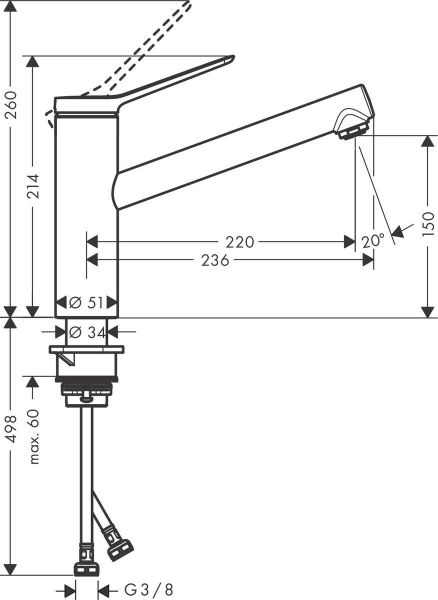    Hansgrohe Zesis M33, . - 220, , 1 , KM150,   74802670 -  2