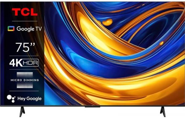  75" TCL LED 4K 60Hz Smart Google TV Titan 75P69B -  1