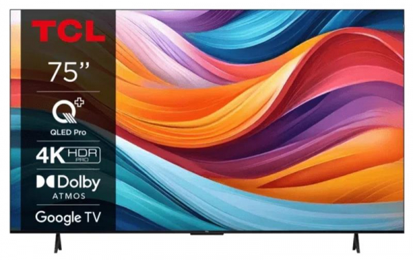  75" TCL QLED 4K 60Hz Smart Google TV Titan 75T7B -  1