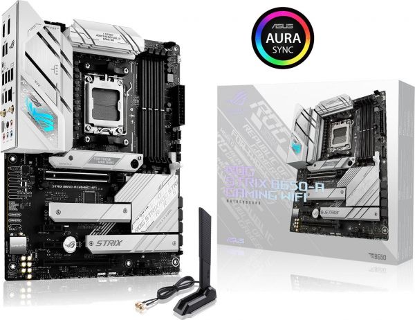   AM5 Asus ROG STRIX B650-A GAMING WIFI, B650, 4xDDR5, Int.Video (CPU), 4xSATA3, 3xM.2, 2xPCI-E 4.0 16x, 2xPCI-E 4.0 1x, ALC4080, Intel 2.5Gb, WiFi 6, Bluetooth 5.2, 7xUSB3.2/6xUSB2.0, HDMI/DP, ATX -  8