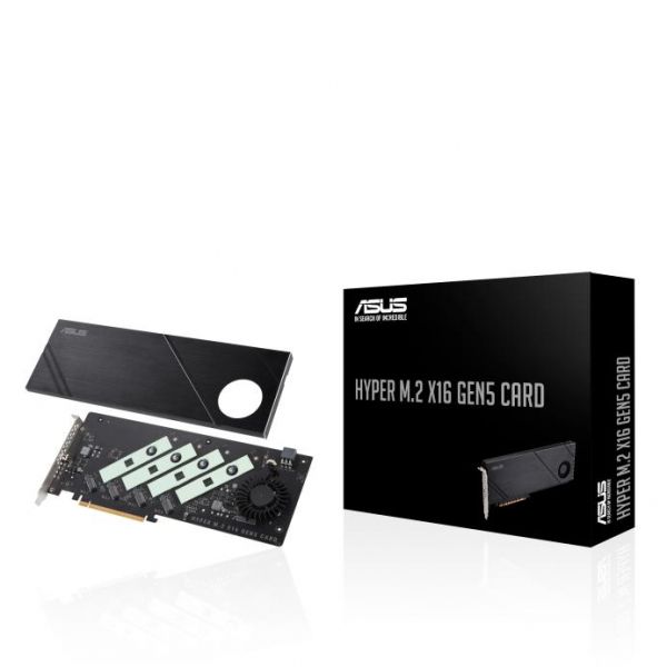 - PCIe ASUS Hyper M.2 X16 PCIe 5.0 Expansion Card GEN 5 90MC0CY0-M0EAY0 -  1