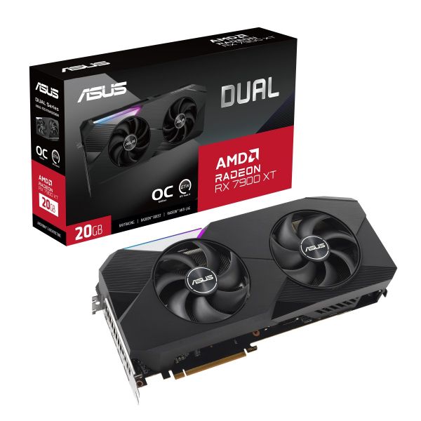 ASUS i Radeon RX 7900 XT 20GB GDDR6 DUAL OC DUAL-RX7900XT-O20G 90YV0IV2-M0NA00 -  7