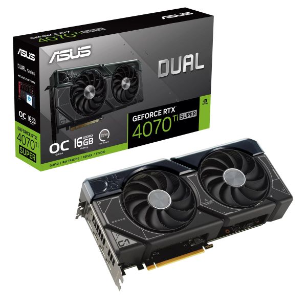  ASUS GeForce RTX 4070 Ti SUPER 16GB GDDR6X OC DUAL-RTX4070TIS-O16G 90YV0KF3-M0NA00 -  11