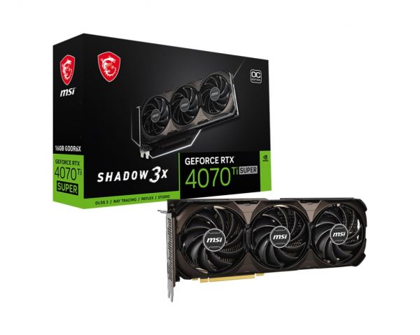  MSI GeForce RTX 4070 Ti SUPER 16GB GDDR6X SHADOW 3X OC 912-V513-886 -  7