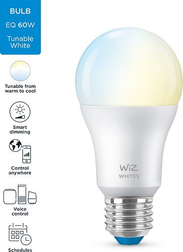   WiZ, E27, 8W, 60W, 806Lm, A60, 2700-6500K, Wi-Fi 929002383502 -  10