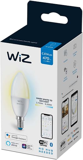   WiZ, E14, 4.9W, 40W, 400Lm, C37, 2700-6500K, Wi-Fi 929002448702 -  13