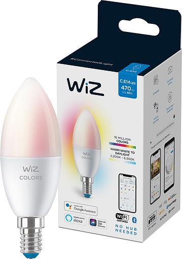   WiZ, E14, 4.9W, 40W, 806Lm, C37, 2200-6500K, RGB, Wi-Fi 929002448802 -  1