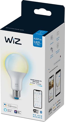   WiZ, E27, 13W, 100W, 1520Lm, A67, 2700-6500K, Wi-Fi 929002449602 -  12