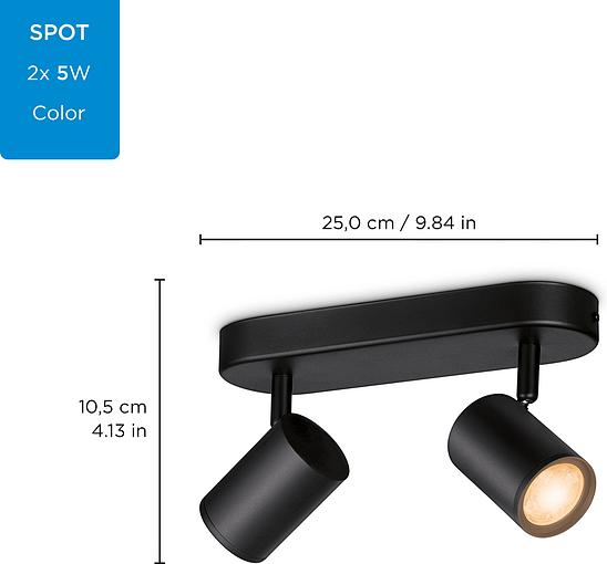     WiZ IMAGEO Spots, 25W, 2200-6500K, RGB, Wi-Fi,  929002659101 -  13