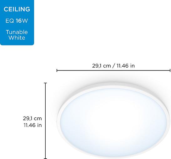    WiZ SuperSlim Ceiling, 16W, 1500lm, 29,2, 2700-6500K, Wi-Fi,  929002685101 -  11