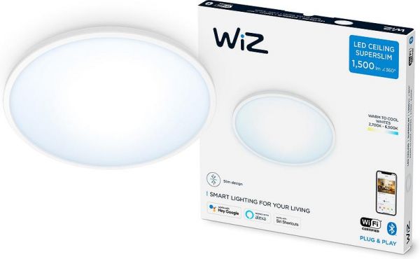 WiZ    SuperSlim Ceiling 16W 2700-6500K Wi-Fi  929002685101 -  1