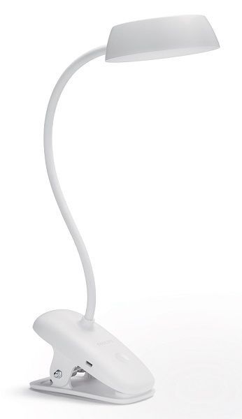   Philips LED Reading Desk lamp Donutclip, 3w, 4000K, 1200mAh (Lithium battery),   929003179727 -  1