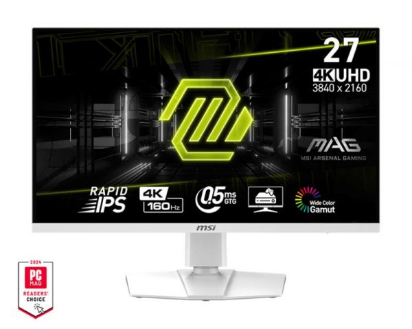  MSI 27" MAG 274URFW 2xHDMI, DP, USB-C, Audio, IPS, 3840x2160, 160Hz, 0.5ms, sRGB 133%, AdaptiveSync, Pivot, HDR400,  9S6-3CC29H-278 -  1