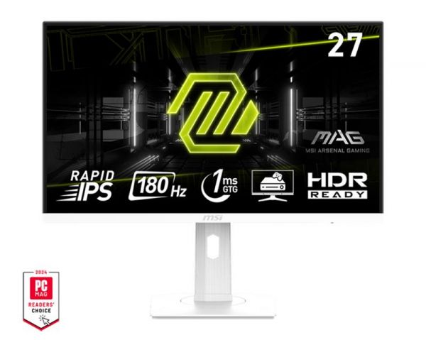  MSI 27" MAG 274PFW 2xHDMI, DP, Audio, IPS, 180Hz, 1ms, sRGB 117%, AdaptiveSync, HAS,  9S6-3CC29H-298 -  1