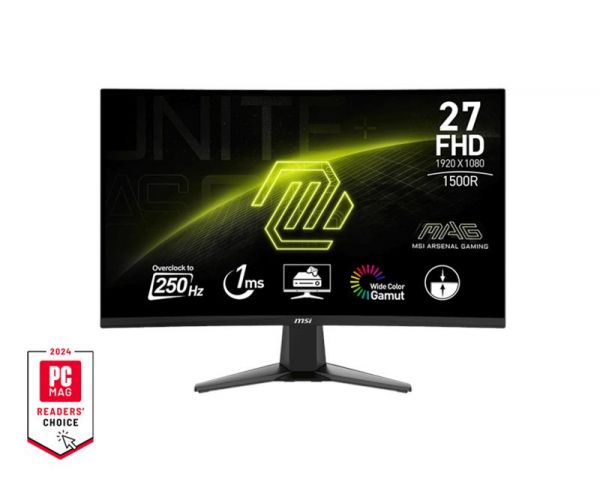  MSI 27" MAG 27C6X 2xHDMI, DP, USB-C, 2xUSB, Audio, VA, 250Hz, 1ms, sRGB 99%, CURVED, AdaptiveSync 9S6-3CE01M-002 -  1