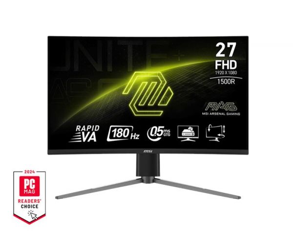  MSI 27" MAG 27C6PF 2xHDMI, DP, Audio, VA, 180Hz, 0.5ms, sRGB 93%, CURVED, AdaptiveSync, HAS 9S6-3CE14M-008 -  1