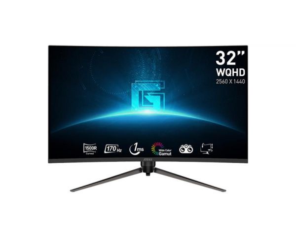  MSI 31.5" G32CQ5P 2xHDMI, DP, Audio, VA, 2560x1440, 170Hz, 1ms, sRGB 115%, CURVED, AdaptiveSync, HAS 9S6-3DB44H-027 -  1