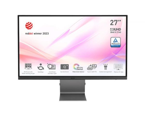  MSI 27" Modern MD271UL 2xHDMI, DP, USB-C, IPS, 3840x2160, 4ms, DCI-P3 99% 9S6-3PB8CH-005 -  1