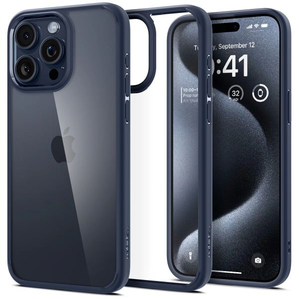 Spigen   Apple iPhone 15 Pro Max Ultra Hybrid, Navy Blue ACS06573 -  2