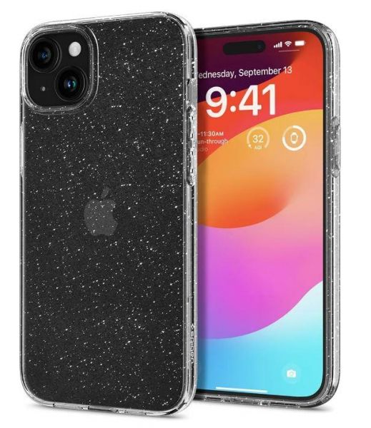  Spigen  Apple iPhone 15 Plus Liquid Crystal Glitter, Crystal Quartz ACS06648 -  1