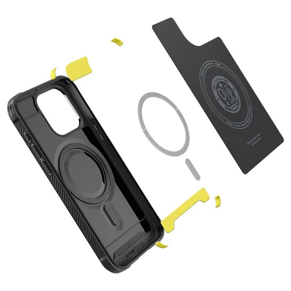 Spigen   Apple iPhone 15 Pro Rugged Armor MagFit, Matte Black ACS06703 -  4