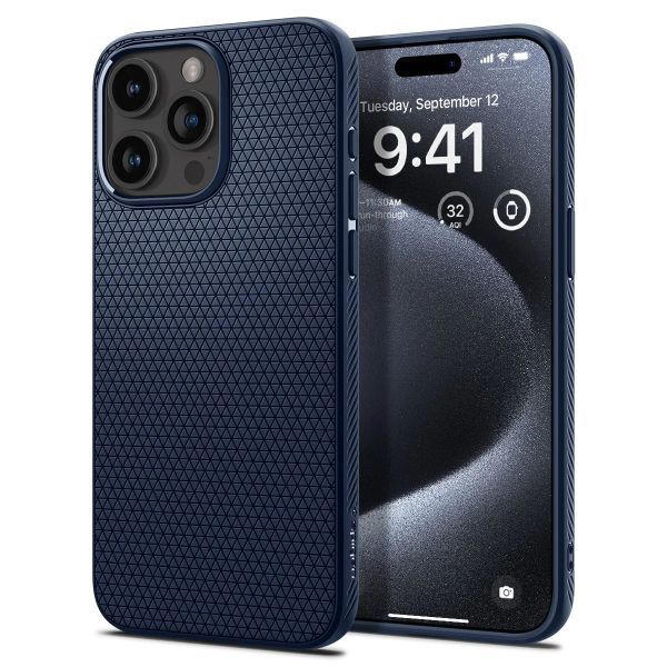  Spigen  Apple iPhone 15 Pro Liquid Air, Navy Blue ACS06705 -  2