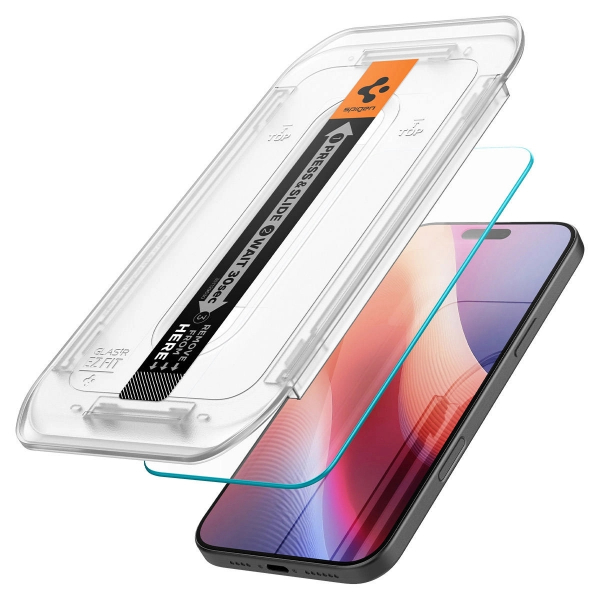 Spigen   iPhone 16 Pro, Glas.tR EZ Fit, (2 Pack) AGL07928 -  2