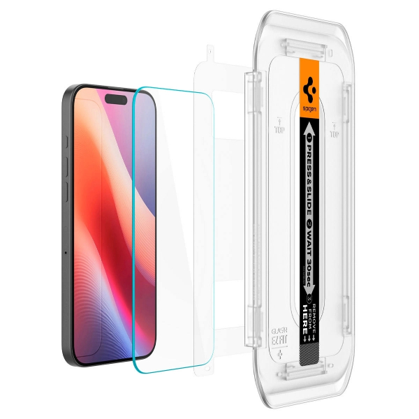 Spigen   iPhone 16 Pro, Glas.tR EZ Fit, (2 Pack) AGL07928 -  4