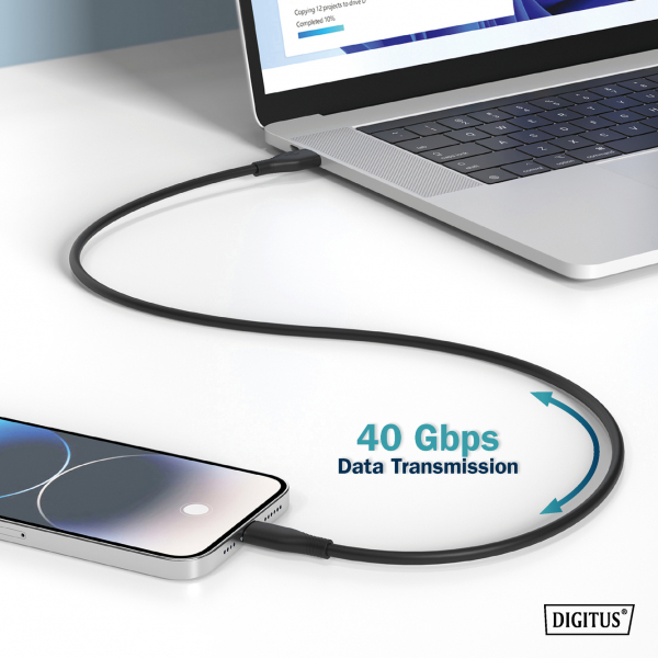 Digitus  USB-C /, 1, USB 4.0 Gen3, 40G, 240W, 8K, ,  AK-300344-010-S -  11