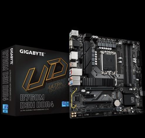   GIGABYTE  B760M D3H DDR4 s1700 B760 4xDDR4 M.2 HDMI DP D-Sub mATX B760M_D3H_DDR4 -  1