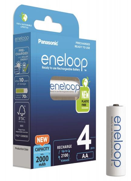  R6 Panasonic Eneloop BK-3MCDE/4BE, AA/(HR6), 2000mAh, LSD Ni-MH, Eco Box 4, Japan -  4