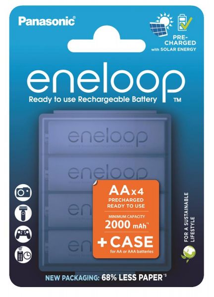  Panasonic Eneloop NI-MH  AA 2000  , 4 ,     BK-3MCDEC4CP -  1