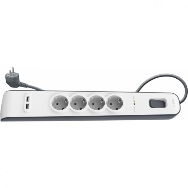  - Belkin 4Schuko, 2xUSB 2.4A, 16    , 2 BSV401vf2M -  1