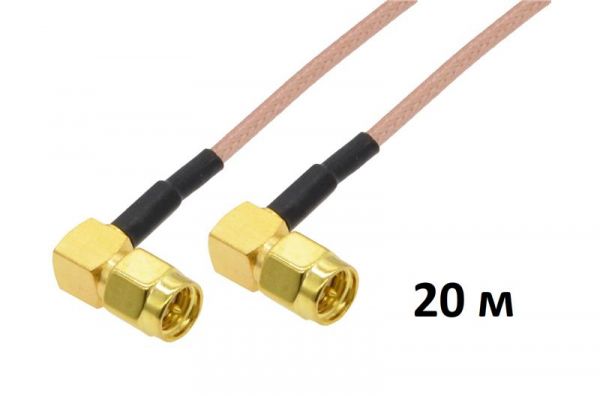 4Hawks   RP-SMA to RP-SMA cable, R/A, black, H155, 20, 1  C1-B-20 -  1