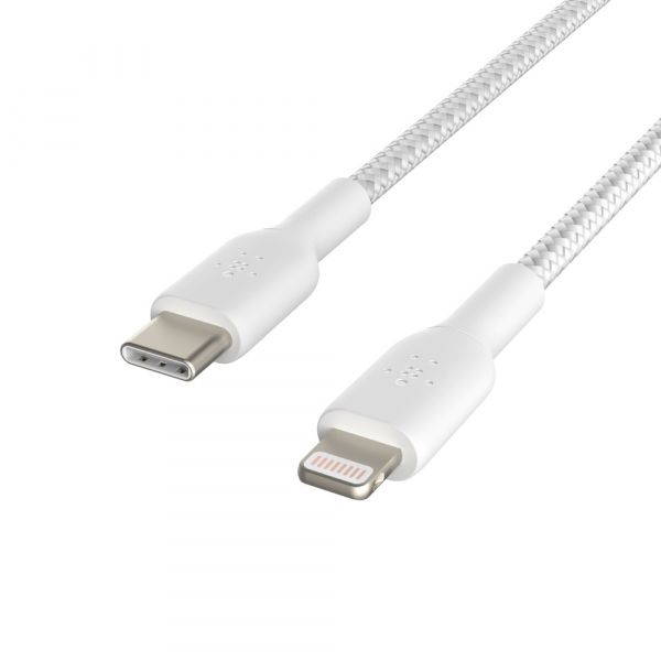  Belkin USB- - Lightning BRAIDED 2m White CAA004BT2MWH -  2