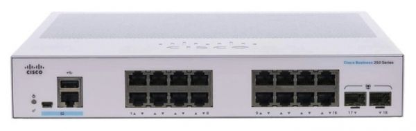 Cisco  CBS250 Smart 16-port GE, 2x1G SFP CBS250-16T-2G-EU -  1