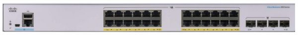  Cisco CBS250 Smart 24-port GE, PoE, 4x1G SFP CBS250-24P-4G-EU -  1