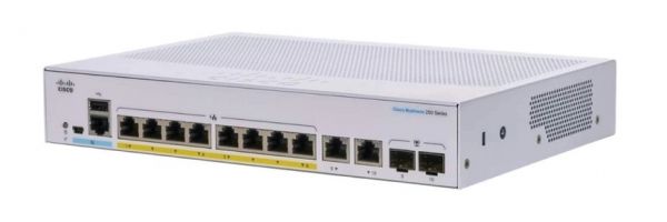 Cisco  CBS250 Smart 8-port GE, PoE, Ext PS, 2x1G Combo CBS250-8P-E-2G-EU -  2